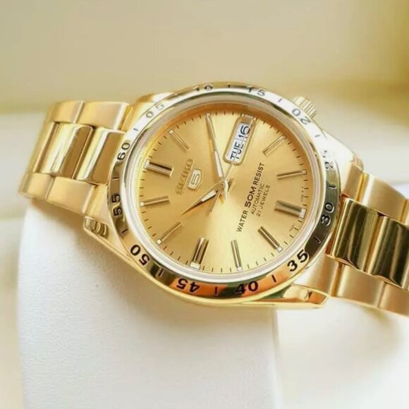 NEW Seiko Automatic Gold Tone Analog Men´s Watch